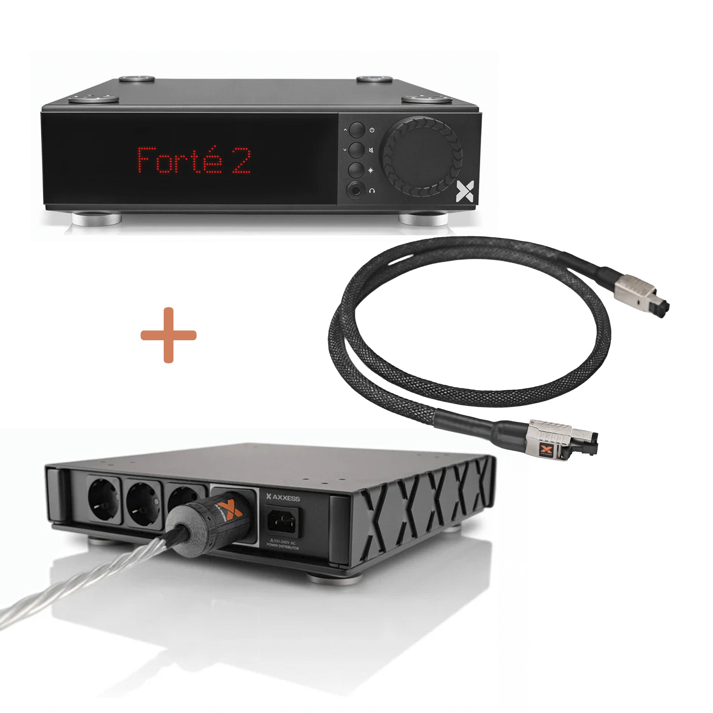 Axxess Forté 2 inkl. strømskinne og ethernetkabel