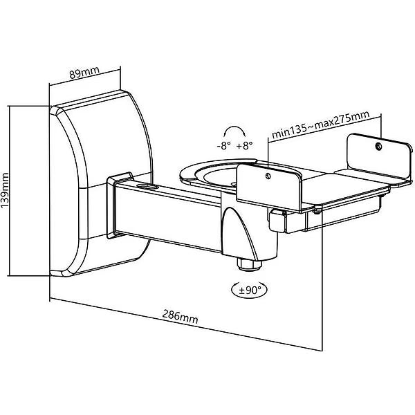 NorStone Wall Bracket for Bookshelf Speakers
