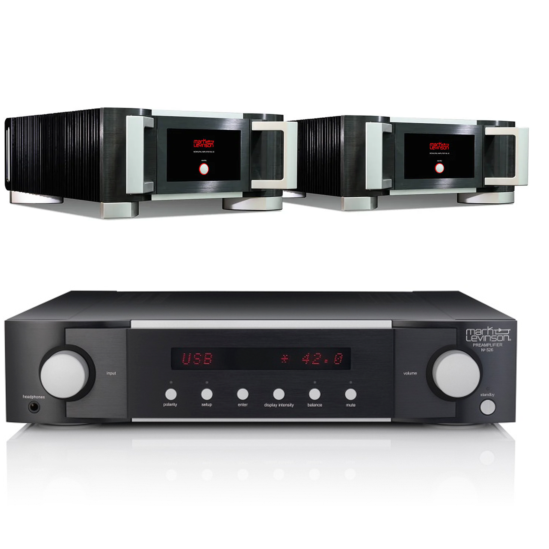 2 stk. Mark Levinson ML50 – Monoblokke + No. 526 preamp. (demo)